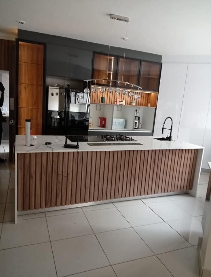 Custom floating furniture installation 16